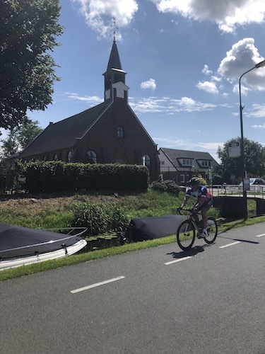 Cyclist on a road