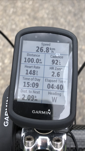 100 km distance mark