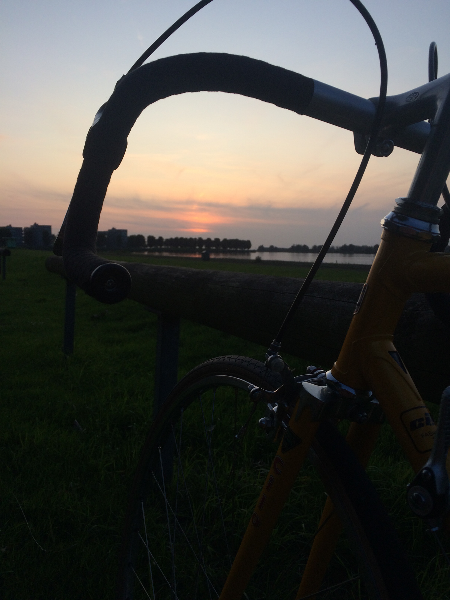 Sunset through the handlebars