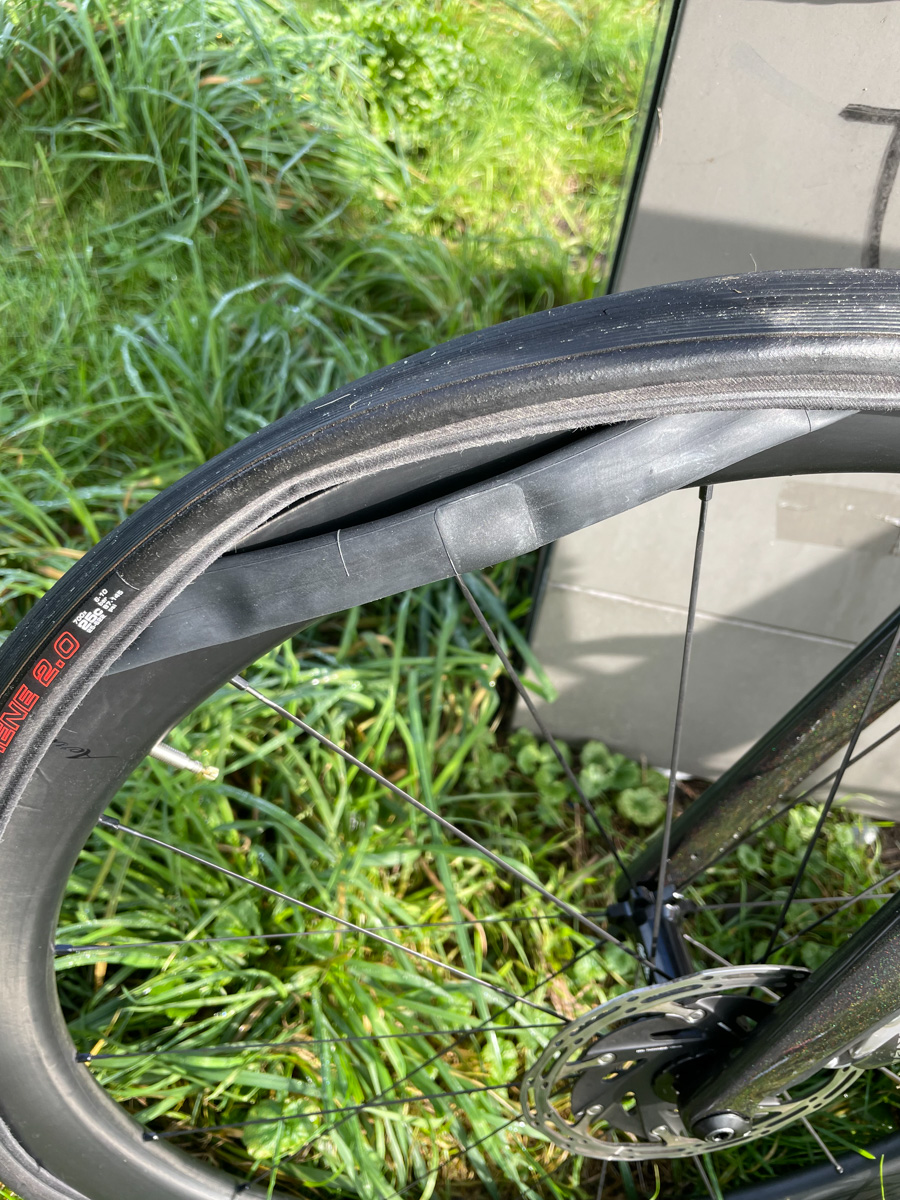 Punctured butyl tire